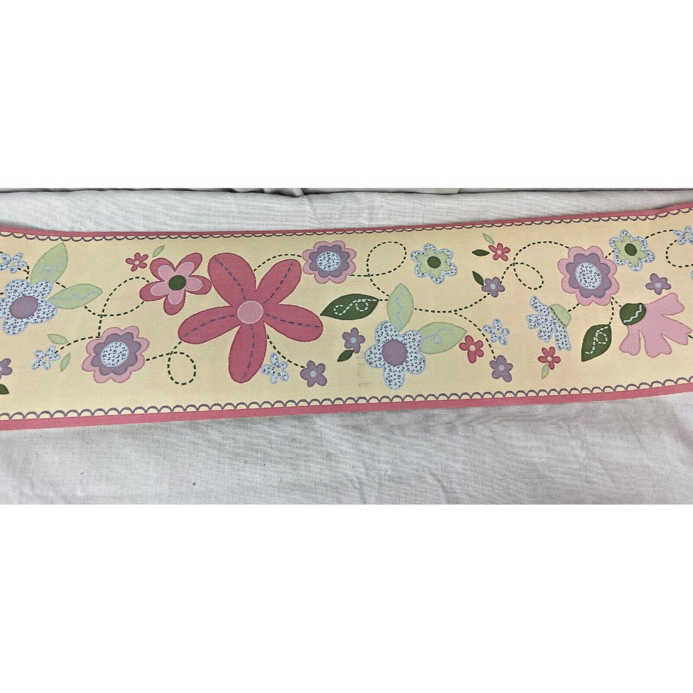 1 Roll Laura Ashley Baby Floral Wallpaper Border 5 yds 6" wide NEW Girl bedroom